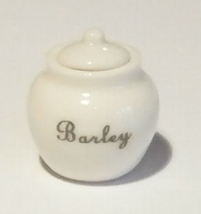 Ceramic Kitchen Storage Jar with Lid - Barley - Large